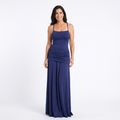 The Celeste — Ruched Waist Maxi Dress Navy